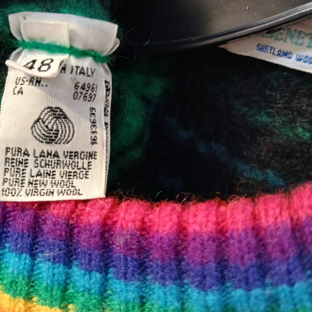 *Rare* Vintage United Colors of Benetton Wool Sweater - Picture 8 of 10